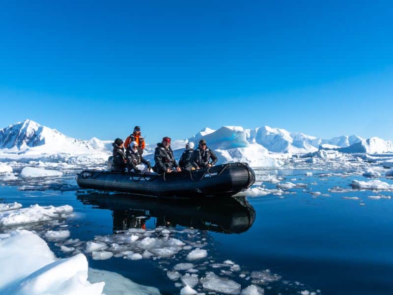 Scenic excursion in Antarctica