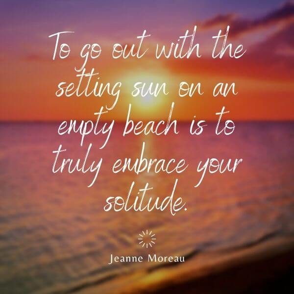 Quote about walking on the beach at sunset