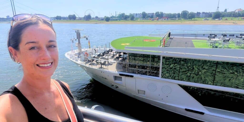 Me with Emerald River cruise ship