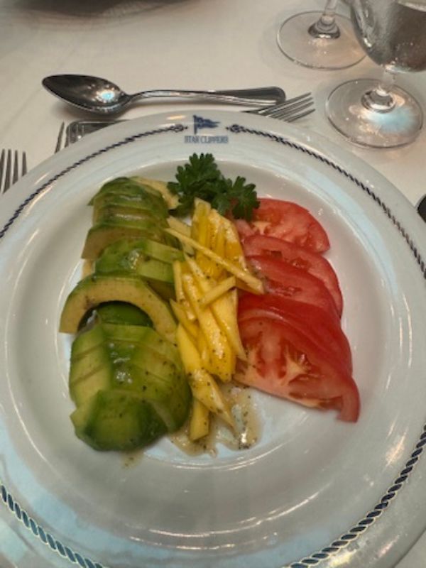 Vegan food on Royal Clipper
