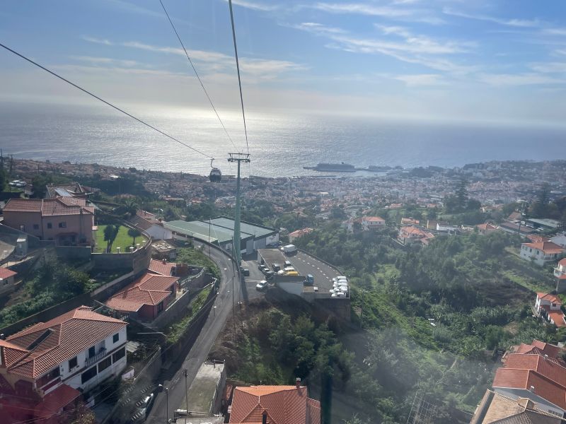 Cable car view of Funchal