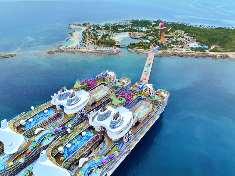 Huge Royal Caribbean ships