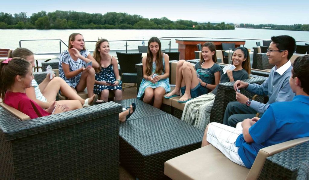 Teenagers on Tauck river cruise
