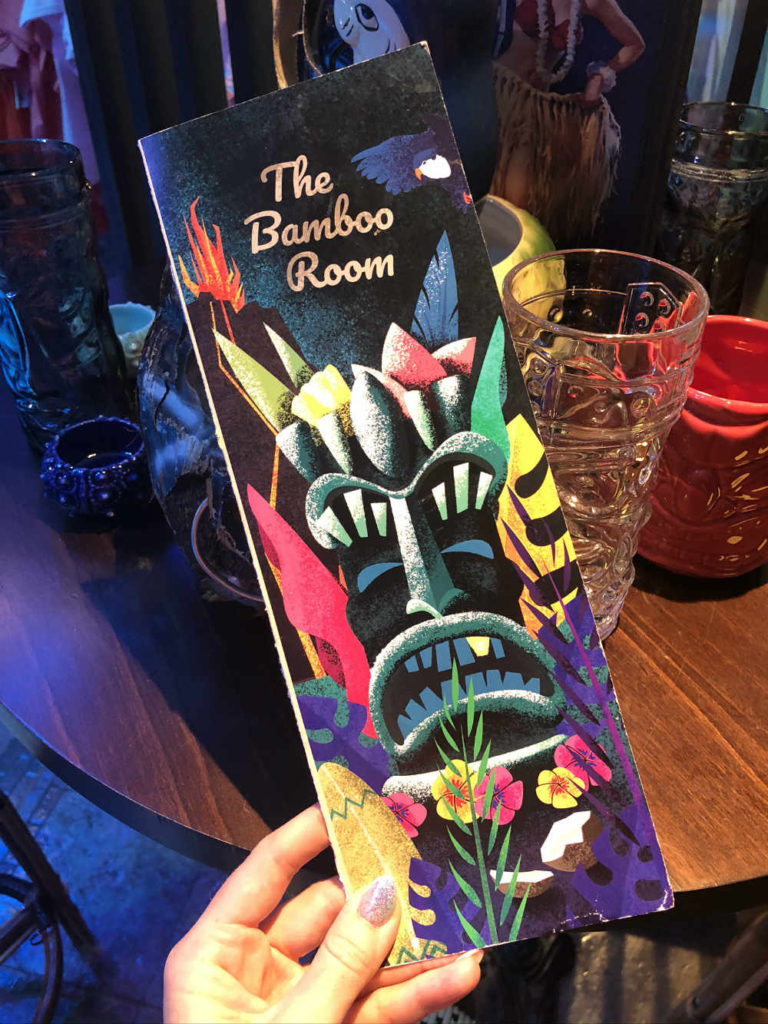 Royal Caribbean Bamboo Room menu - front