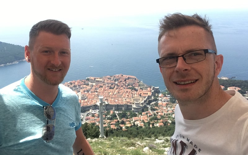 Cruise bloggers Gavin and Luke in Dubrovnik