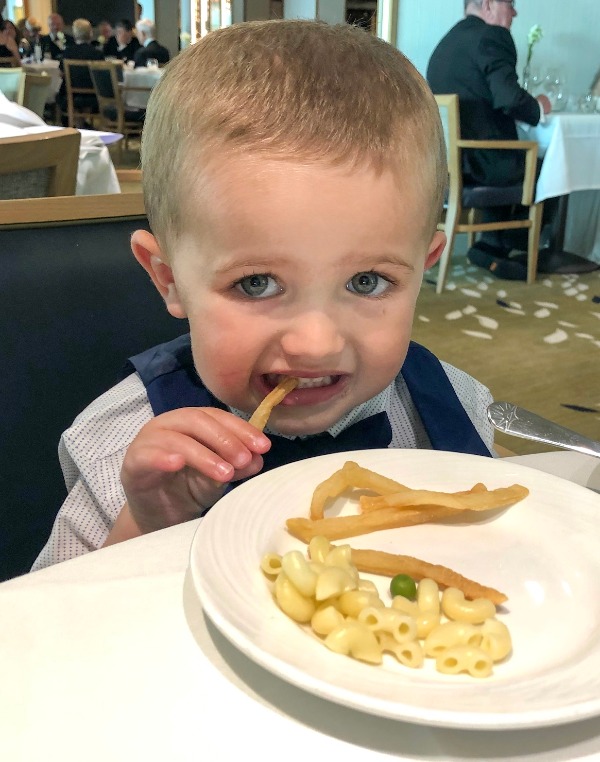 Child eating dinner on a cruise ship - Fussy eaters are well catered-for on cruise ships