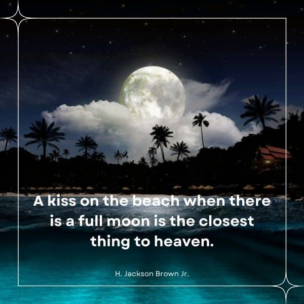 Quote about kissing on the beach