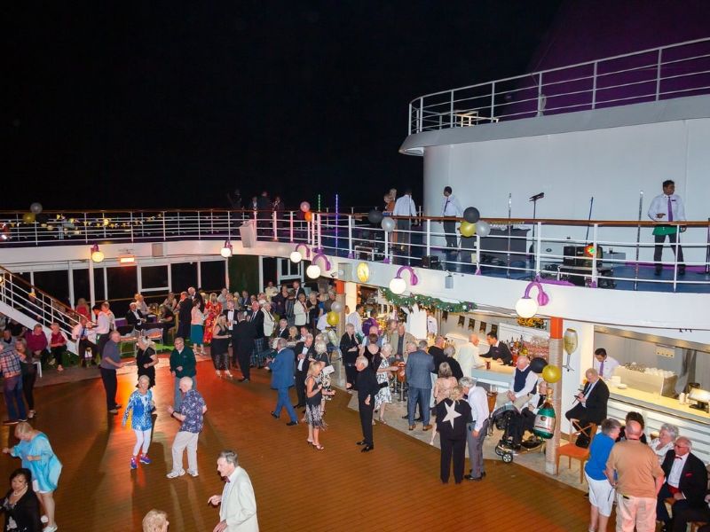 Ambassador Cruise Line deck party