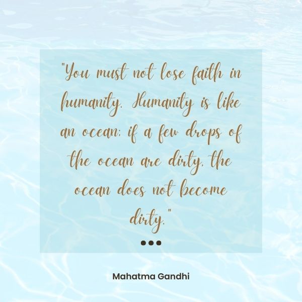 Quote about the ocean representing humanity