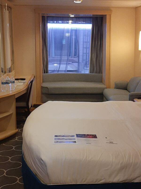 Adventure of the Seas promenade view interior stateroom