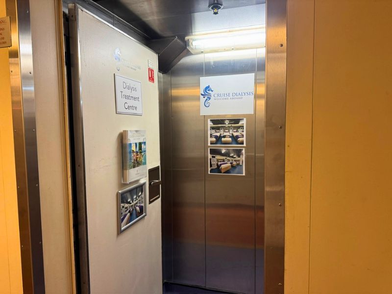 dialysis treatment room on Ambassador cruise