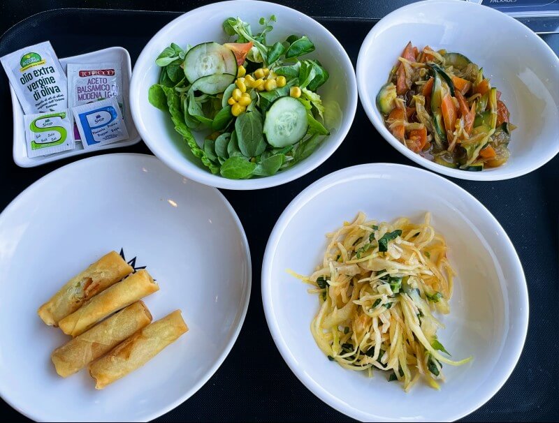 Asian buffet food