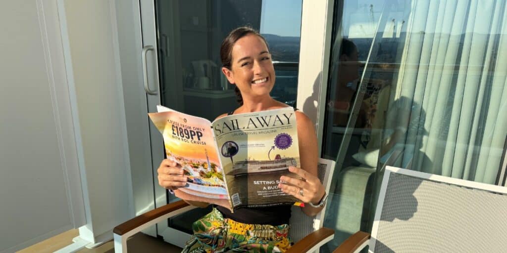 Cruise Mummy reading Sail Awat Magazine