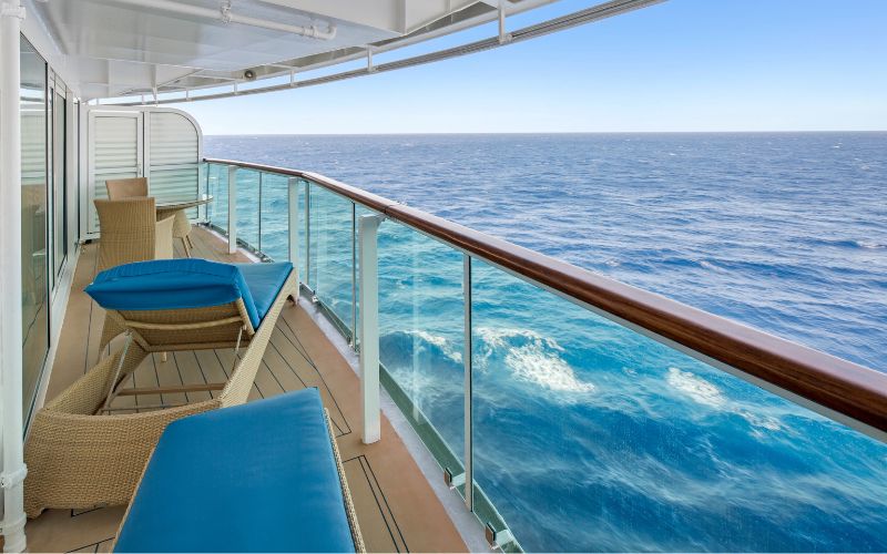 Large balcony on Brilliance of the Seas