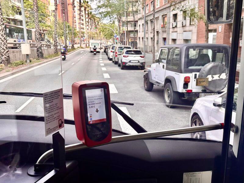 Barcelona bus going to cruise port