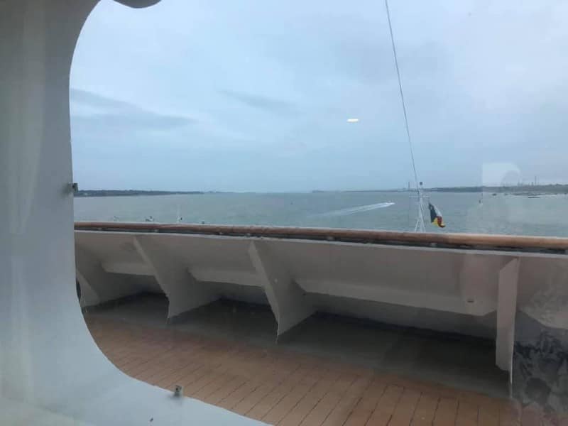 The view from cabin C3 on ArcadiaPhoto credit: Carol Reed