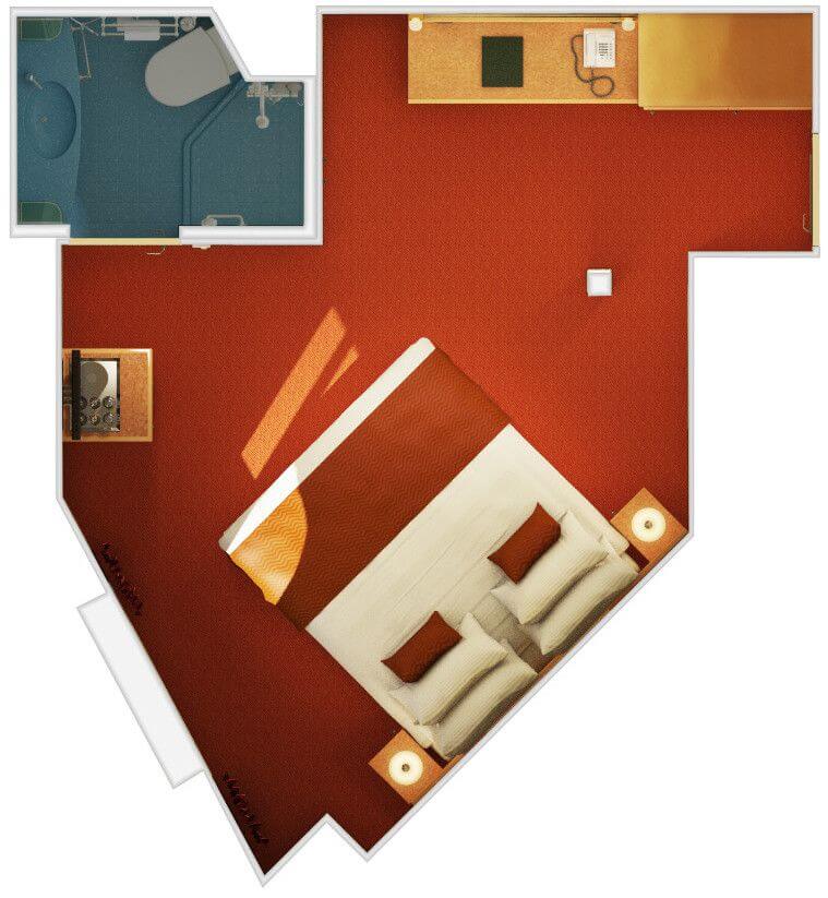 Ocean View room floorplan