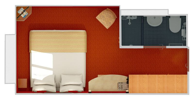 Ocean View room floorplan