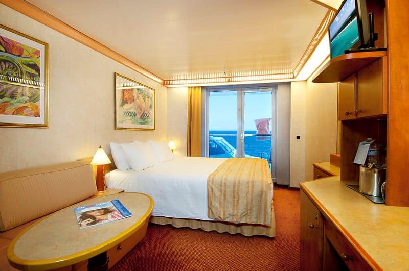 Balcony on a Carnival cruise ship