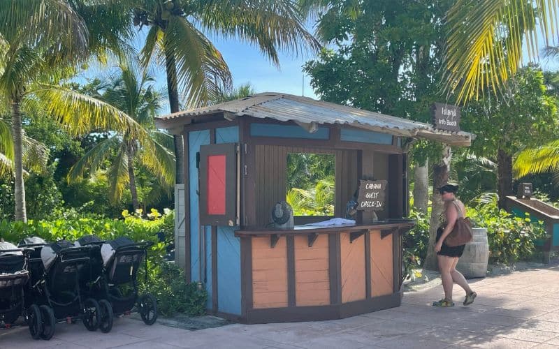 Cabana guest check-in booth
