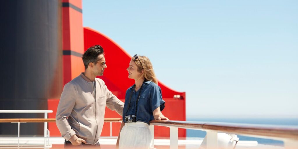Couple on a cruise ship