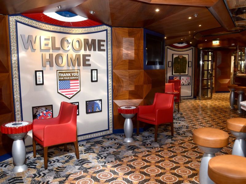 Heroes Bar on a Carnival ship
