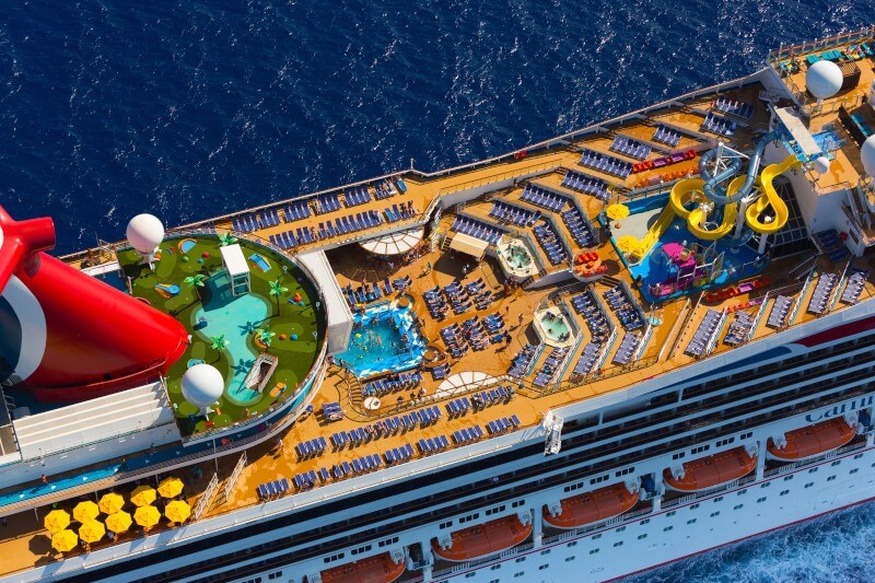 Pool deck on Carnival Sunrise