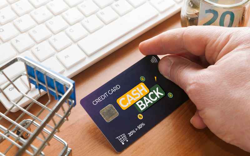 Someone holding a cashback credit card.