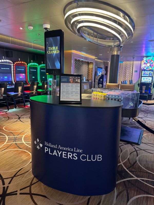 Casino host podium