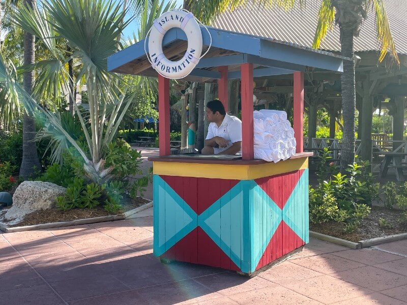 Castaway Cay towel station