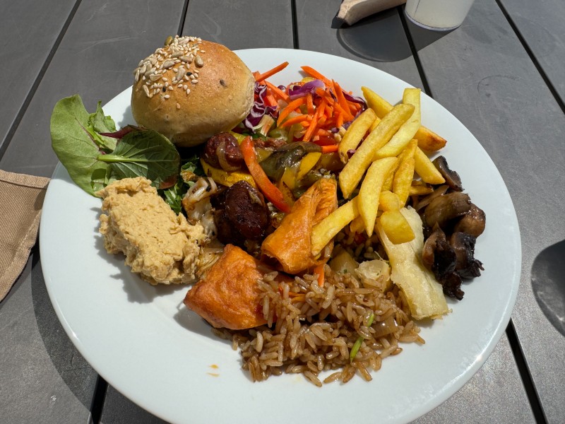 Vegan buffet food