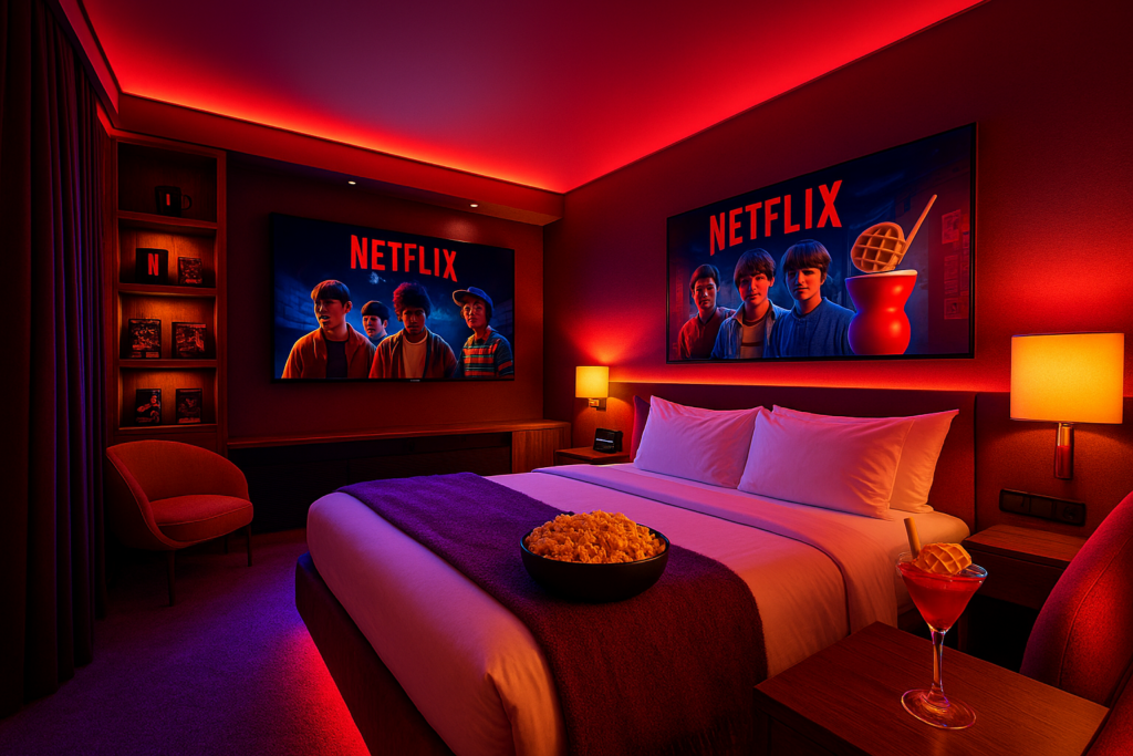 AI impression of Netflix cruise ship cabin