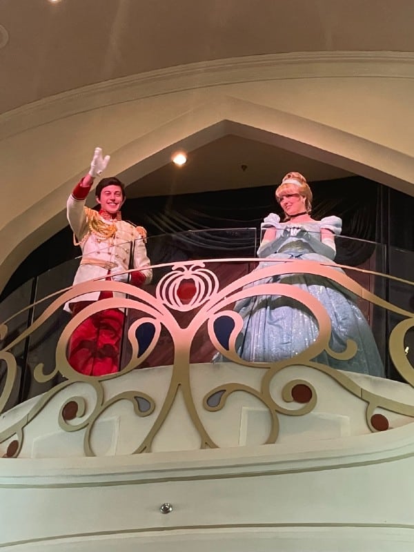 Cinderella and Prince Charming on Disney Wish