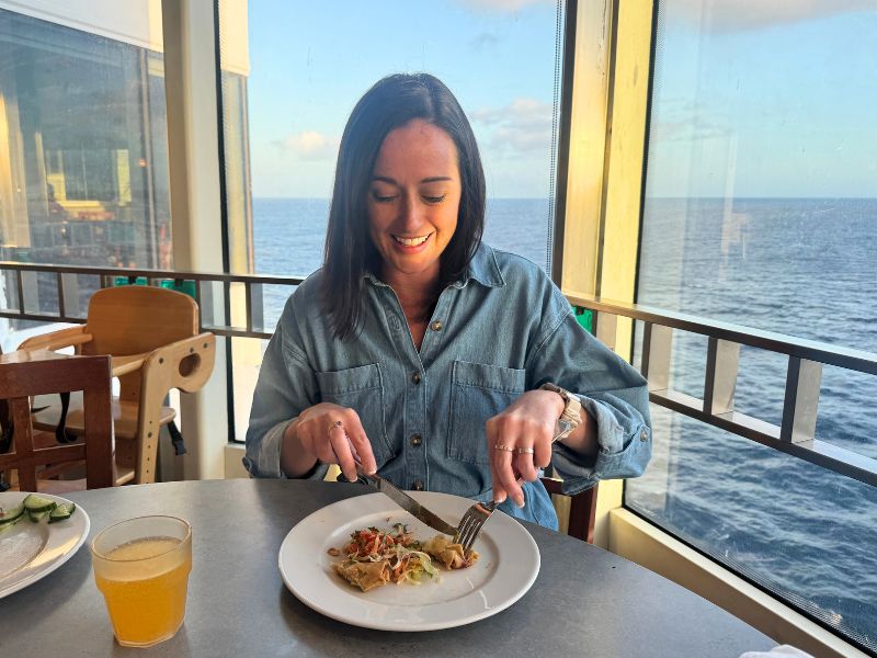 Cruise Mummy enjoying food on a Marella cruise
