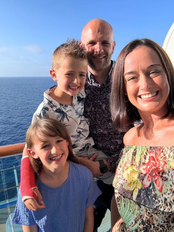 Cruise Mummy and family on formal night on a Princess cruise