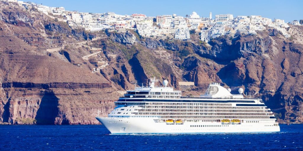 Cruise Ship Santorini Island