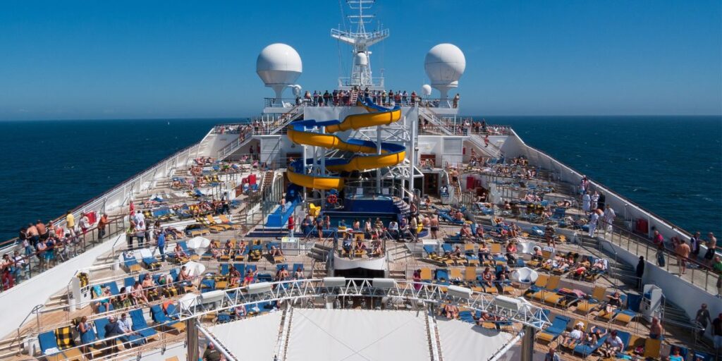 People relaxing on the cruise ship