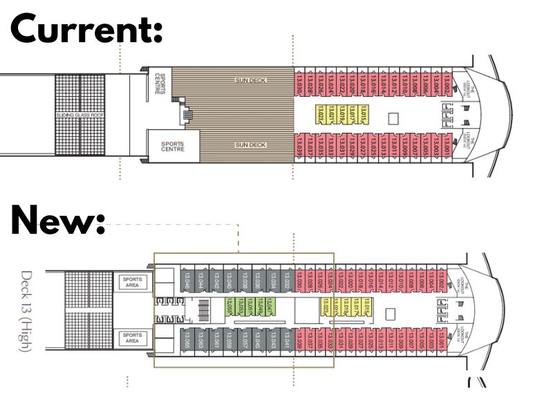 Queen Mary 2 deck plan changes