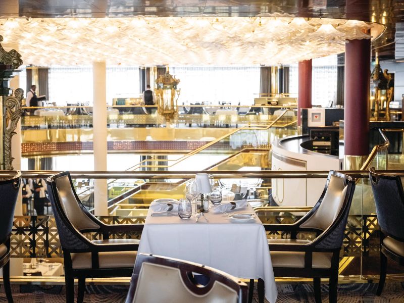 Relaxed main dining room on Ambassador Renaissance