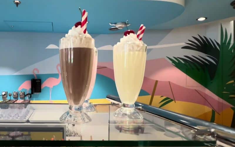 Two Milkshakes from the Royal Caribbean Desserted Bar