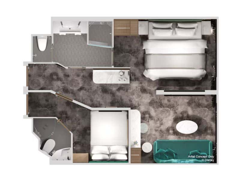 Disney Adventure Concierge Inside Stateroom Floorplan