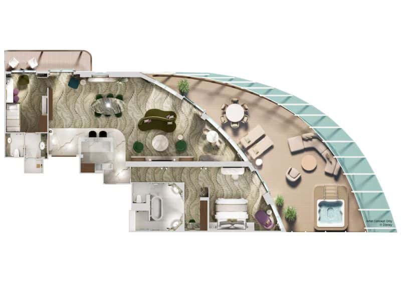 Disney Adventure Concierge Royal Suite Floorplan