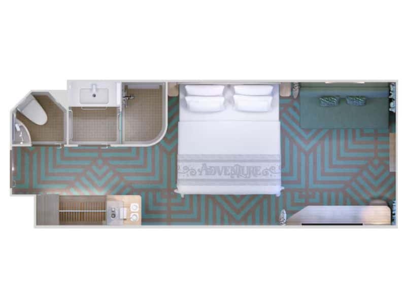 Disney Adventure Deluxe Inside Stateroom Floorplan
