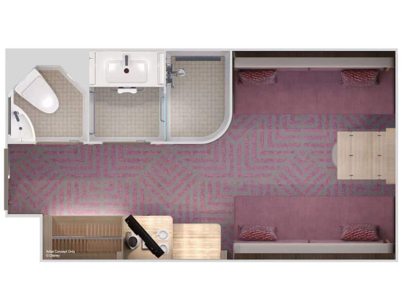 Disney Adventure Inside Stateroom Floorplan