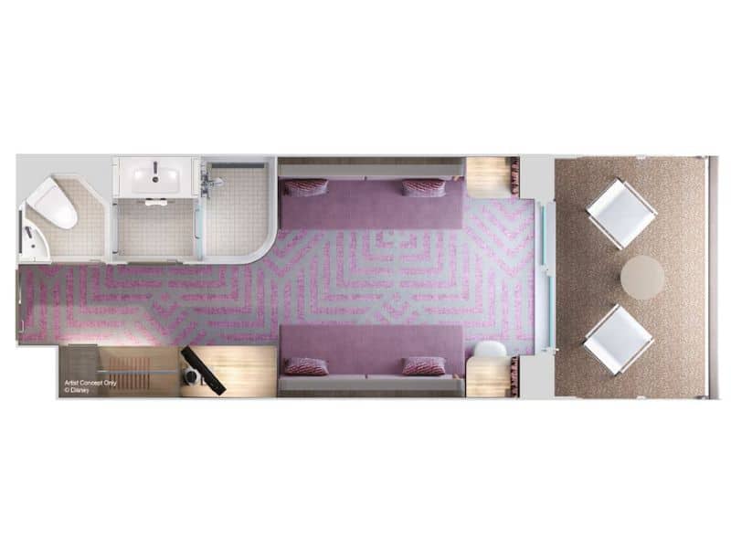 Disney Adventure Verandah Stateroom Floorplan