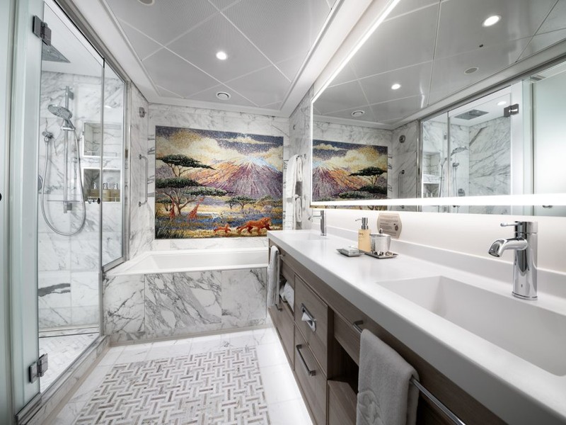 Disney Treasure Concierge Family Oceanview Stateroom bathroom