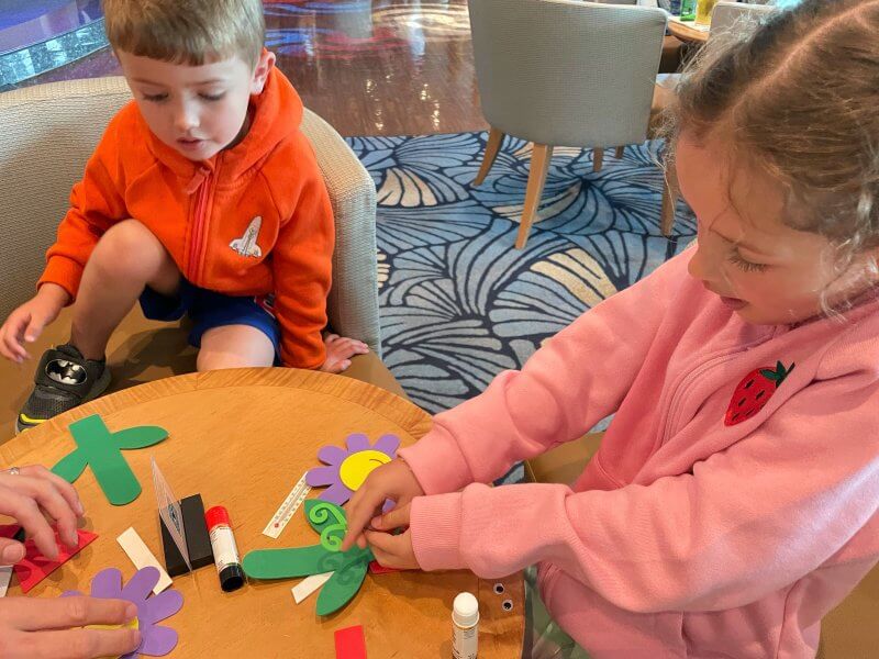 Family crafts on Disney cruise