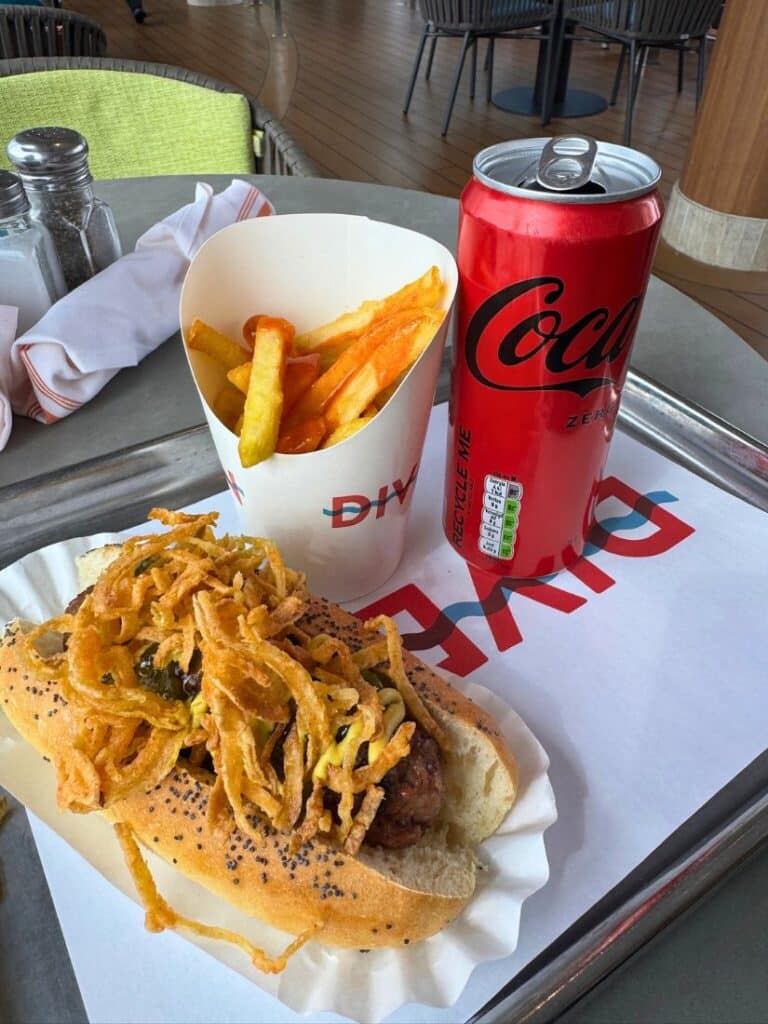 hot dog and fries