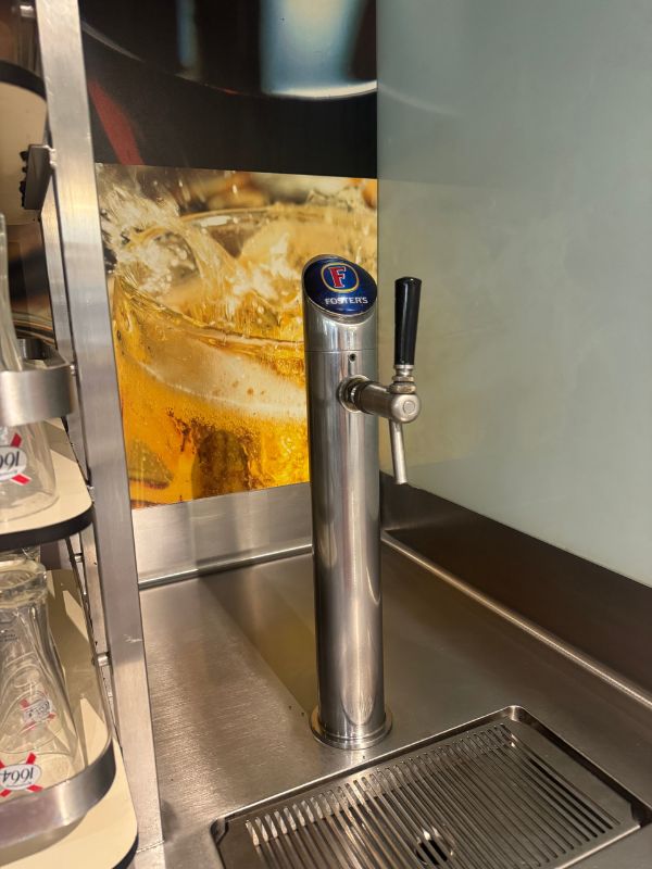 draught Fosters lager in buffet on Marella Explorer
