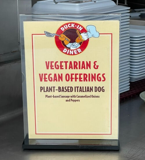 Duck-in diner vegan options